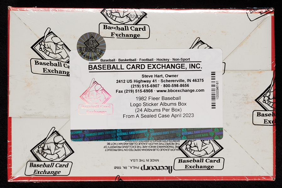 1982 Fleer Baseball Logo Sticker Albums Case (BBCE) (FASC)