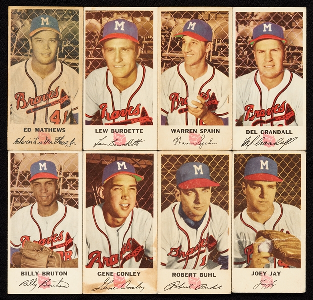 1954 Johnston Cookies Braves Partial Set (22/35)