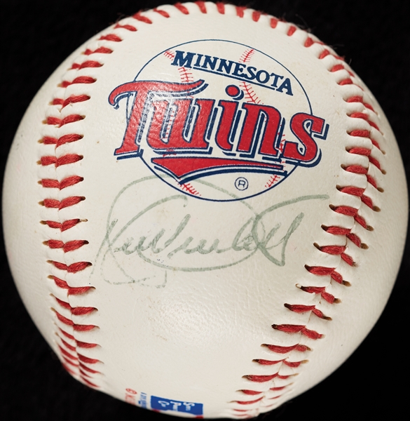 Kirby Puckett Single-Signed Twins Logo Baseball (JSA)