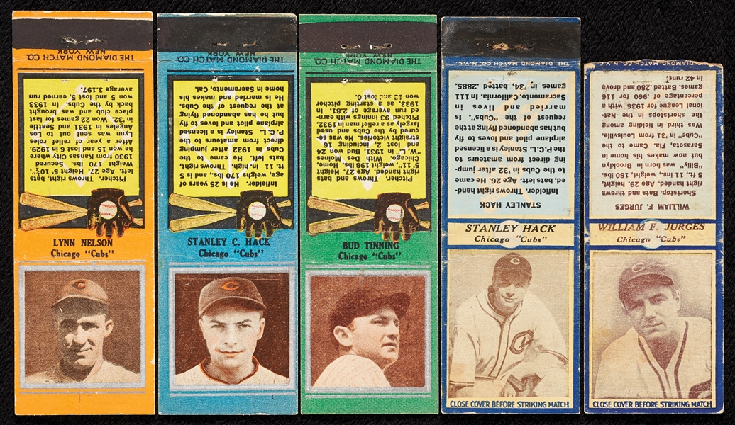 1934-35 Diamond Matchbooks Group (5)