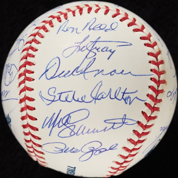 1980 Philadelphia Phillies Reunion World Champs Team-Signed OML Baseball (JSA)