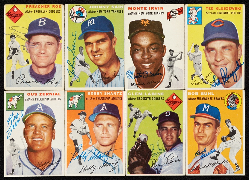 Signed 1954 Topps Baseball Group (74)