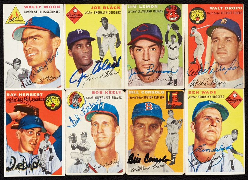 Signed 1954 Topps Baseball Group (74)