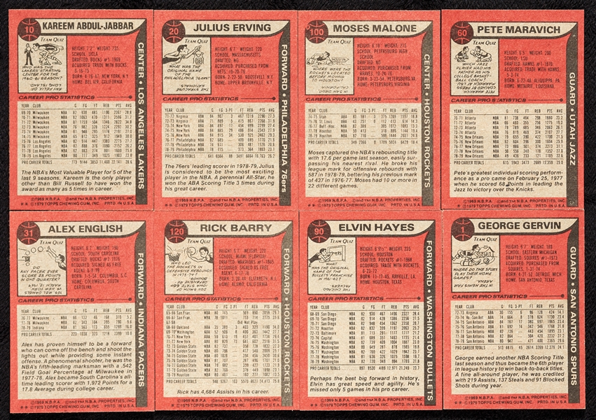 1979 Topps Basketball High-Grade Complete Set (132)