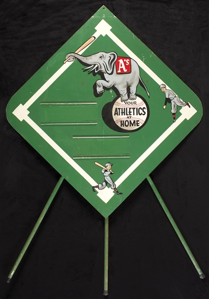 1954-63 Kansas City Athletics Stadium Tripod Sign