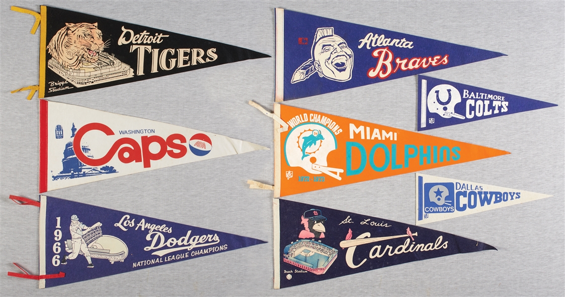 1960s and 1970s Baseball and Football Pennants (21)