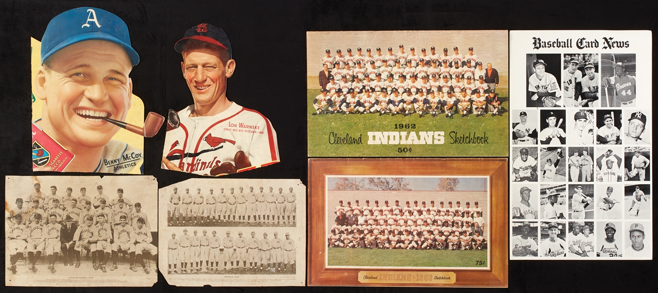 1915-1980s Baseball Potpourri with Team Pictures, Uncut Sheets, Sketchbooks, Sporting News and More (54)