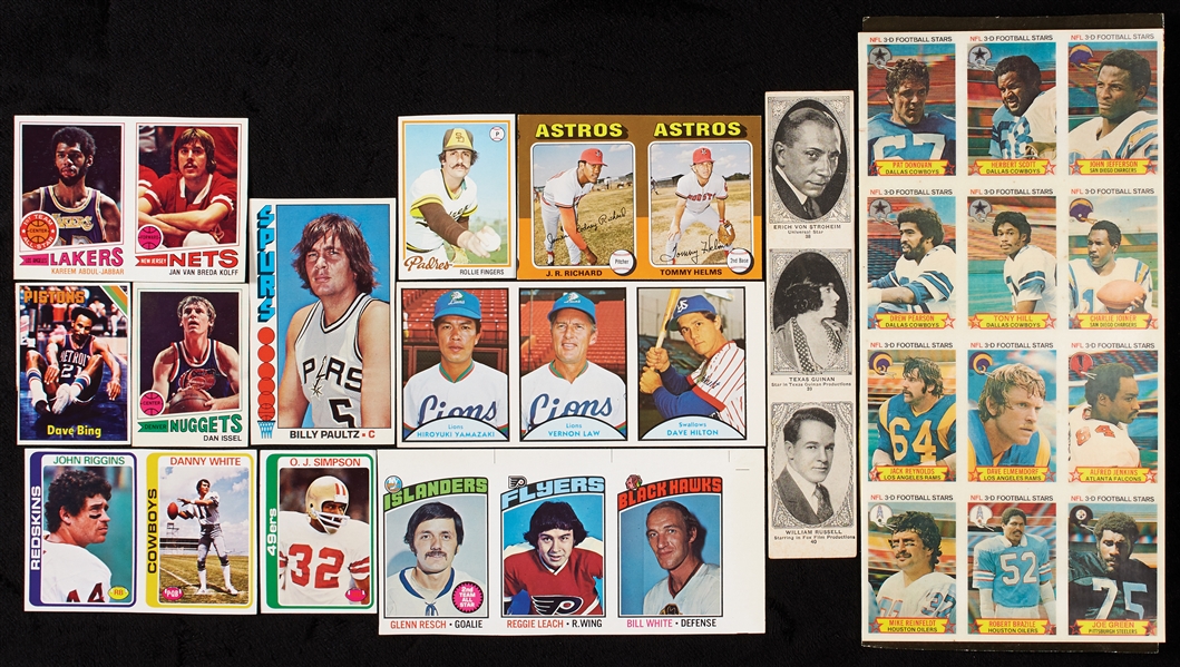 1976-80 Four Sports Proof Card Collection (64)