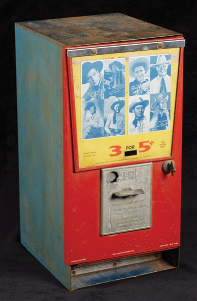 1959 Exhibit Card Vending Machine With Big Band Legends Reprints Inventory