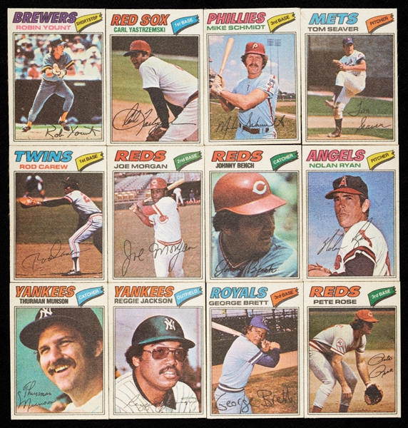 High-Grade 1977 Topps Baseball Cloth Sticker Set (73)