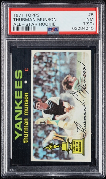 1971 Topps Thurman Munson No. 5 PSA 7 (ST)