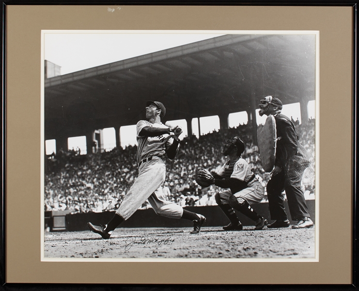 Joe DiMaggio Signed 20x24 B&W Photo (Brearley Collection) (BAS)