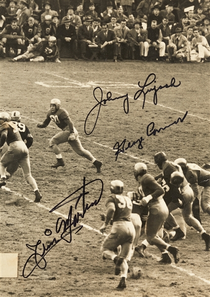 1941 Notre Dame Multi-Signed Original Photo vs. Army with TIcket (BAS)