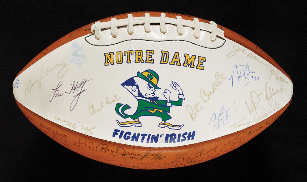 Notre Dame Multi-Signed Reach Football with (134) Signatures (BAS)