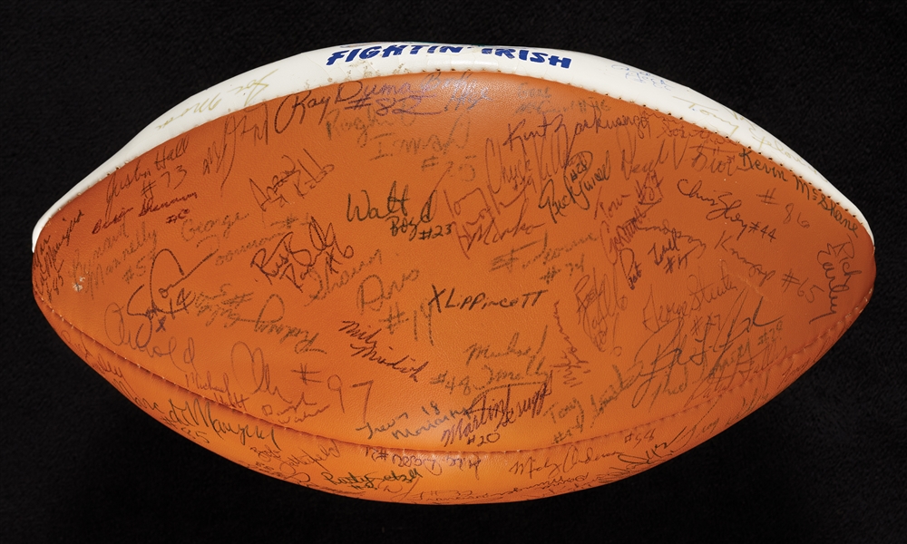 Notre Dame Multi-Signed Reach Football with (134) Signatures (BAS)