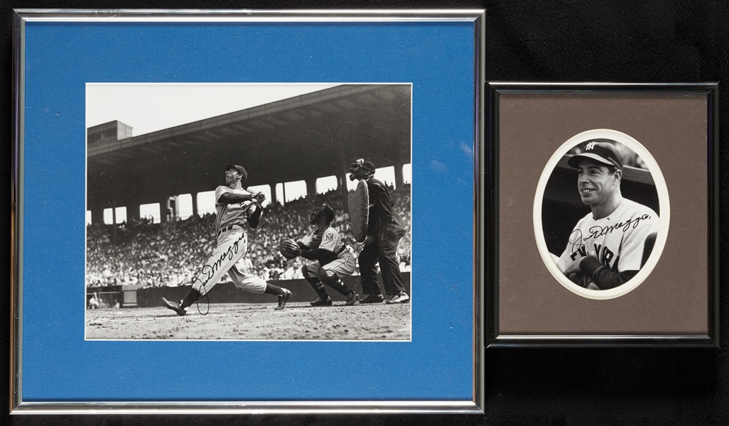 Joe DiMaggio Signed Photos Pair (2)