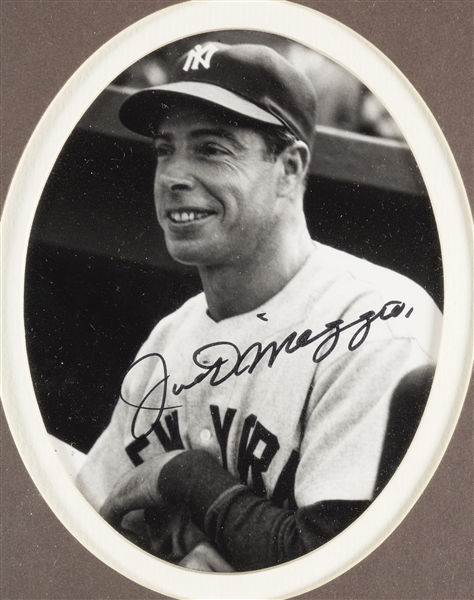 Joe DiMaggio Signed Photos Pair (2)