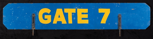 Enormous Notre Dame Stadium Two-Sided "Gate 7" Sign