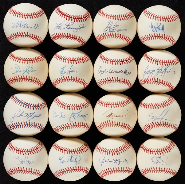 Single-Signed Baseball Hoard with HOFers, Late 1980s Prospects (244)