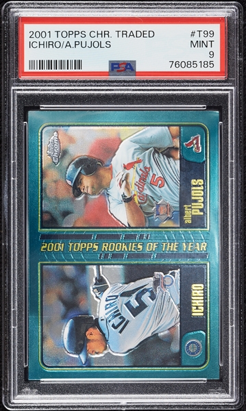 2001 Topps Chrome Traded Albert Pujols RC No. T99 PSA 9