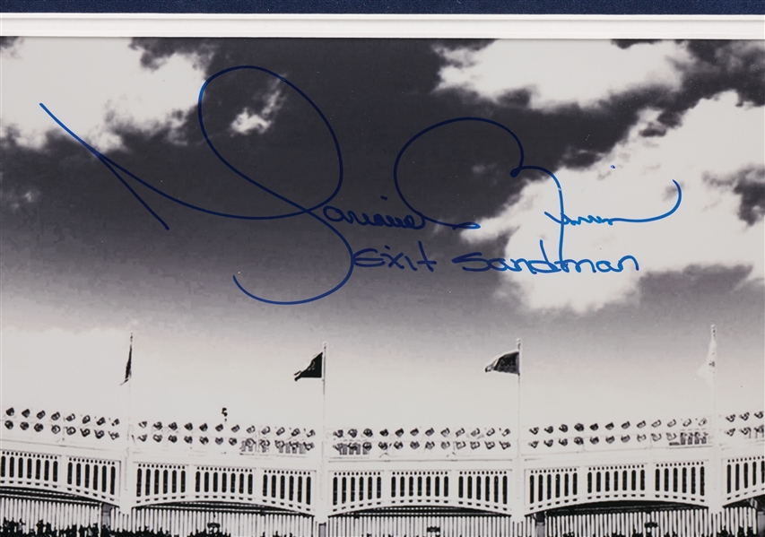 Mariano Rivera Signed Exit Sandman 16x20 Photo with Stadium Dirt (Graded PSA/DNA 10)