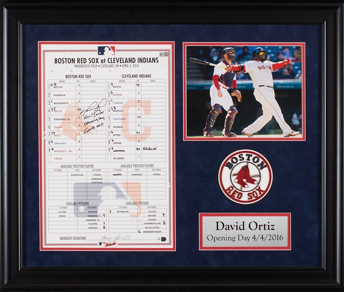 David Ortiz Signed Opening Day Scorecard from Final Season (4/4/2016) (Fanatics)