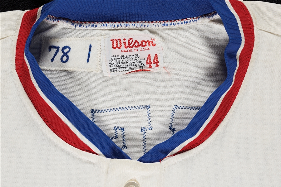 1978 Texas Rangers Tom Grieve Game-Worn Home Jersey