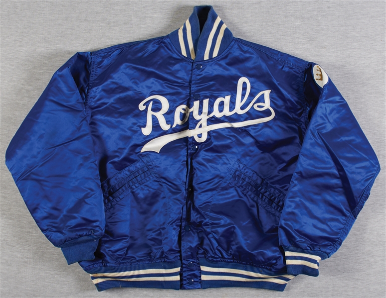 1970s Kansas City Royals Game-Worn Blue Satin Jacket