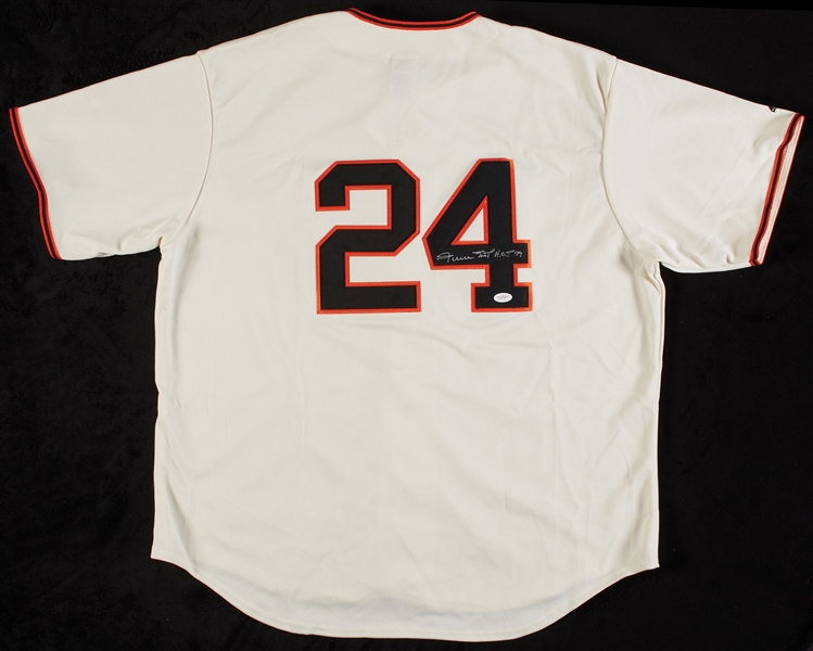 Willie Mays Signed Giants Jersey HOF 79 (JSA)