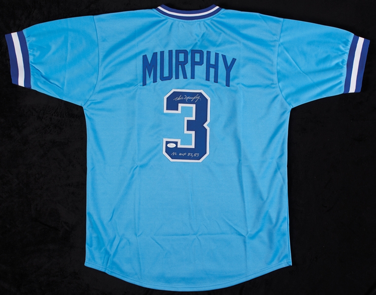 Dale Murphy Signed Braves Jersey NL MVP 82, 83 (JSA)