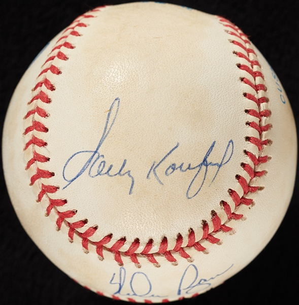 Sandy Koufax, Nolan Ryan & Bob Feller Signed ONL Baseball (JSA)