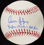 Aaron Judge Single-Signed OML Baseball "Yankee Rookie HR Rec" (10/30) (MLB) (Fanatics)