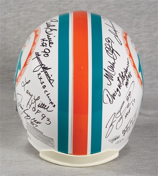 Miami Dolphins Legends Signed Full-Size Helmet (13/24) (Fanatics)