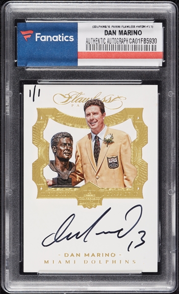 2017 Panini Flawless Dan Marino HOF Induction Auto (1/1) (Fanatics)