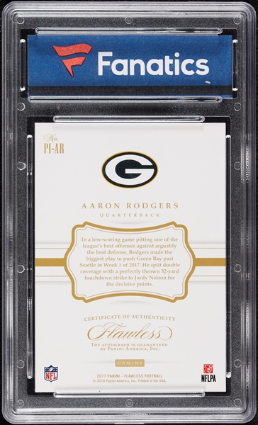 2017 Panini Flawless Aaron Rodgers Premium Ink Auto (3/5) (Fanatics)