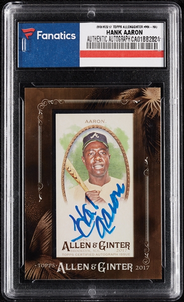 2017 Topps Allen & Ginter Hank Aaron Autograph (Fanatics)