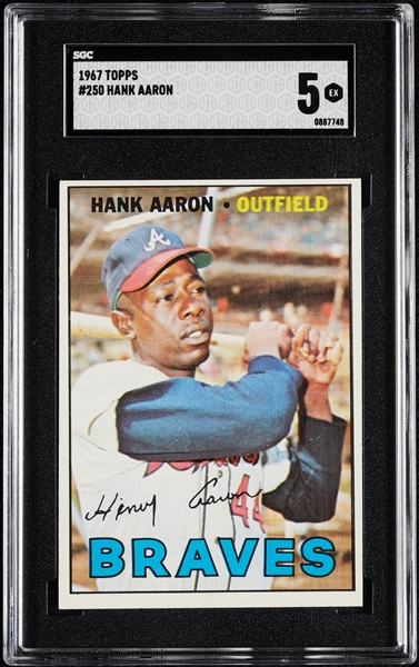 1967 Topps Hank Aaron No. 250 SGC 5