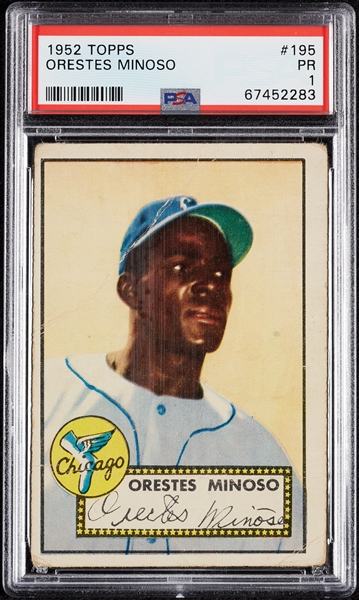 1952 Topps Minnie Minoso RC No. 195 PSA 1