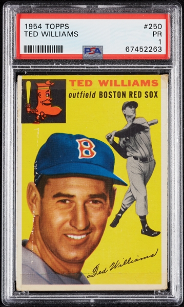 1954 Topps Ted Williams No. 250 PSA 1