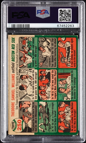 1954 Topps Ted Williams No. 250 PSA 1