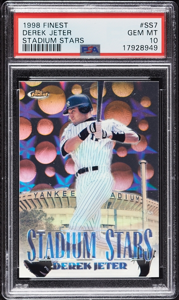 1998 Finest Derek Jeter Stadium Stars No. SS7 PSA 10