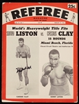 Muhammad Ali Signed 1964 Referee Magazine with Sonny Liston (1964) (Graded PSA/DNA 10)