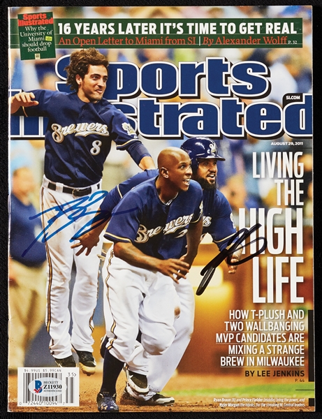 Ryan Braun & Prince Fielder Signed Sports Illustrated Magazine (BAS)