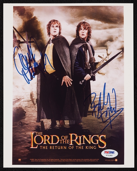 Dominic Monaghan & Billy Body Signed 8x10 Lord of the Rings Photo (PSA/DNA)