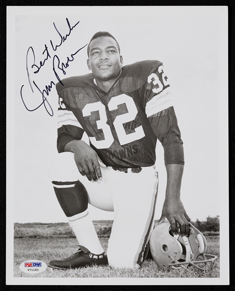 Jim Brown Signed 8x10 Photo (PSA/DNA)