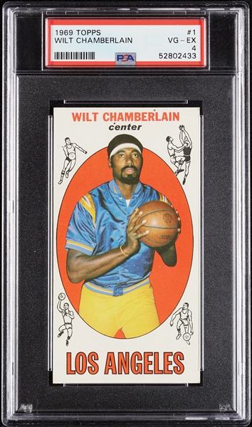 1969 Topps Wilt Chamberlain No. 1 PSA 4