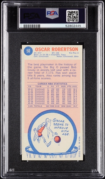 1969 Topps Oscar Robertson No. 50 PSA 6