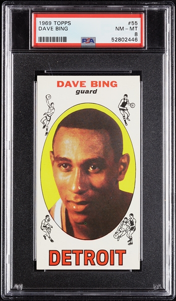 1969 Topps Dave Bing RC No. 55 PSA 8