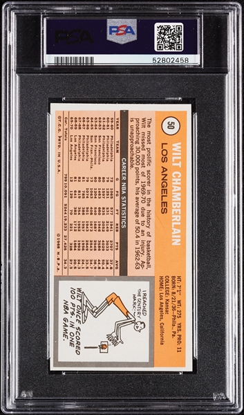 1970 Topps Wilt Chamberlain No. 50 PSA 7