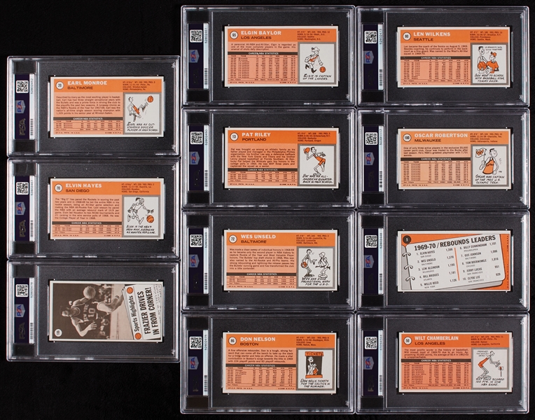 1970 Topps PSA-Graded HOFer Group with Chamberlain (11)